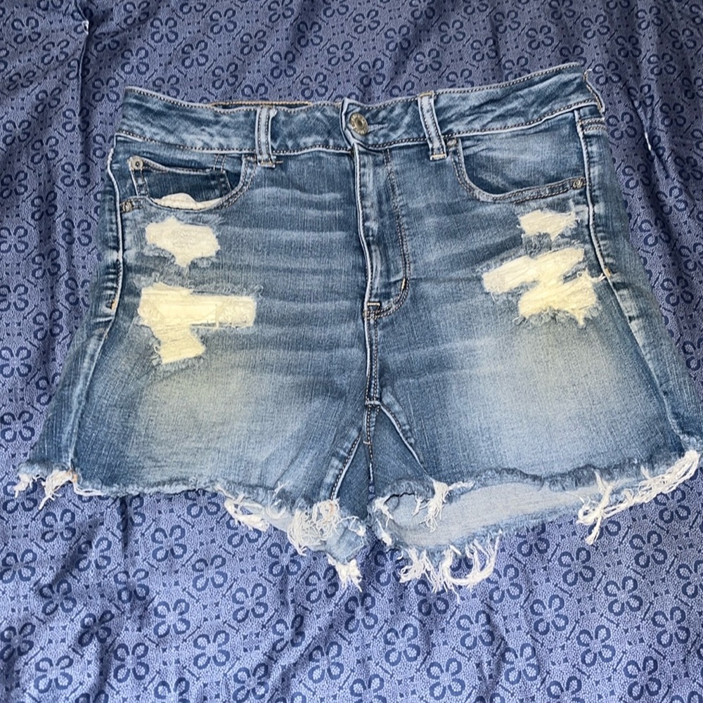 American Eagle Outfitters Next Level Stretch Hi-Rise Shortie Shorts Size 12